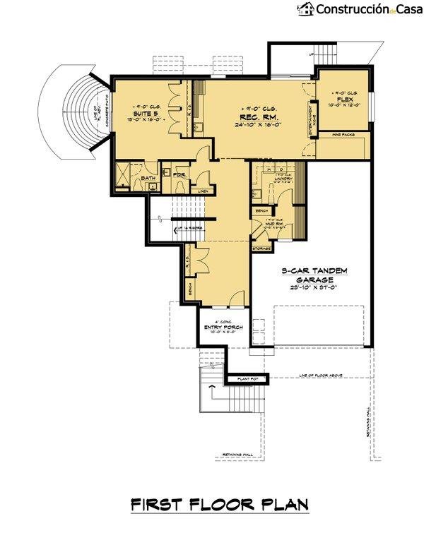 plano de casa de 3 plantas