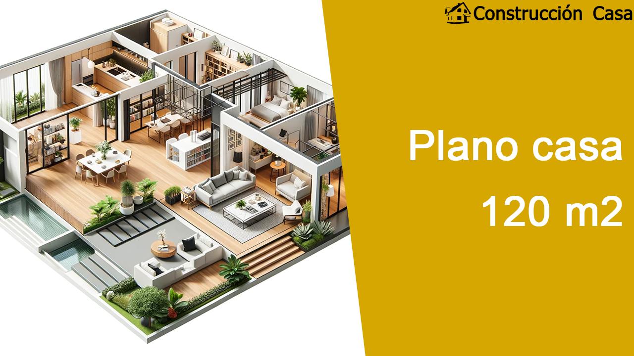 Plano casa 120 m2 una planta