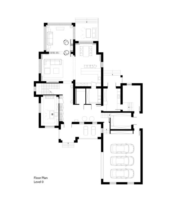 Plano casa en terreno de 500 metros