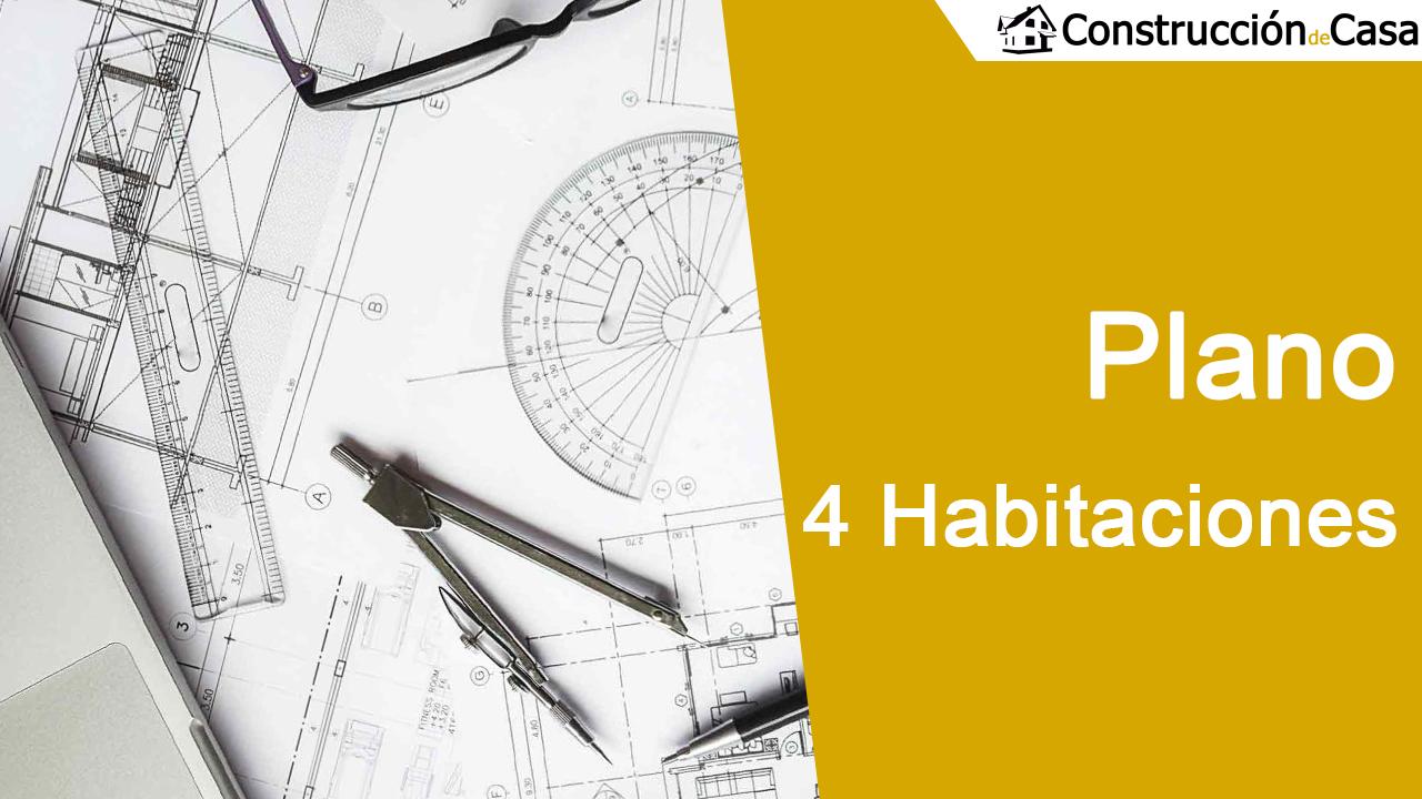 Plano de casa de 4 habitaciones