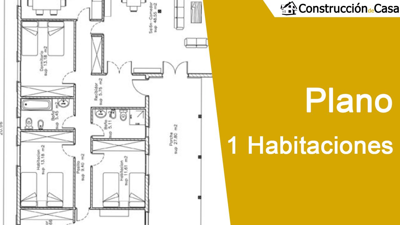 Plano para casa de 1 habitación