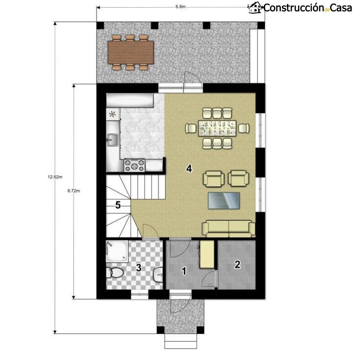 Planos de Casas de Campo de 100m2