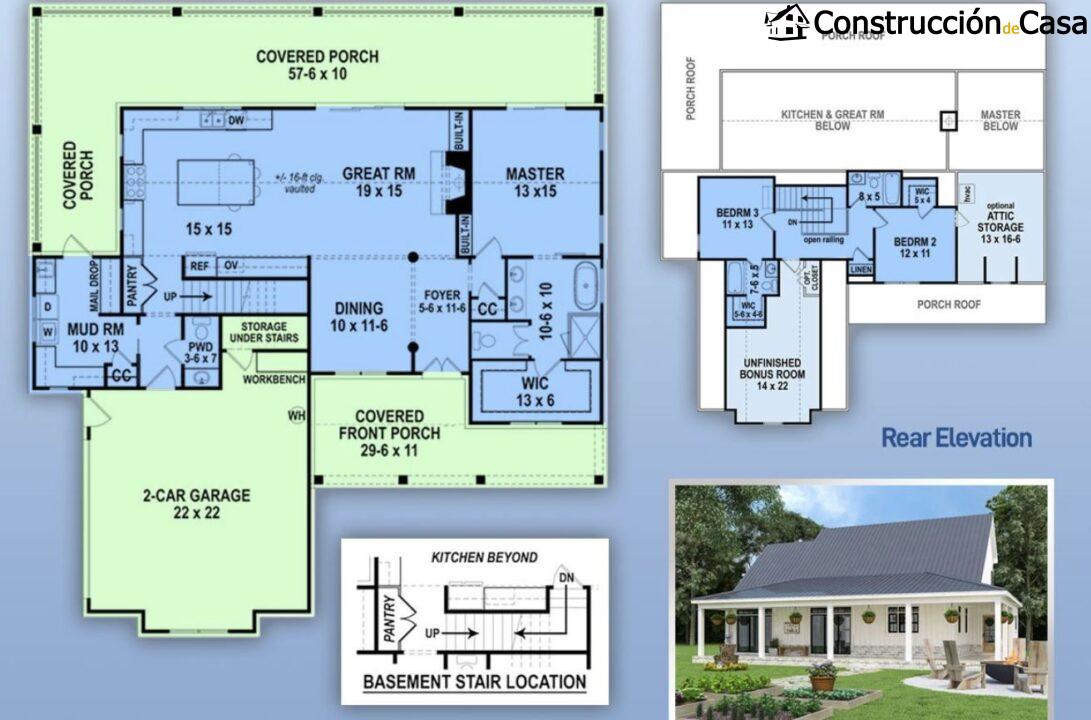 Plano 3 - Plano de casa de 3 habitaciones