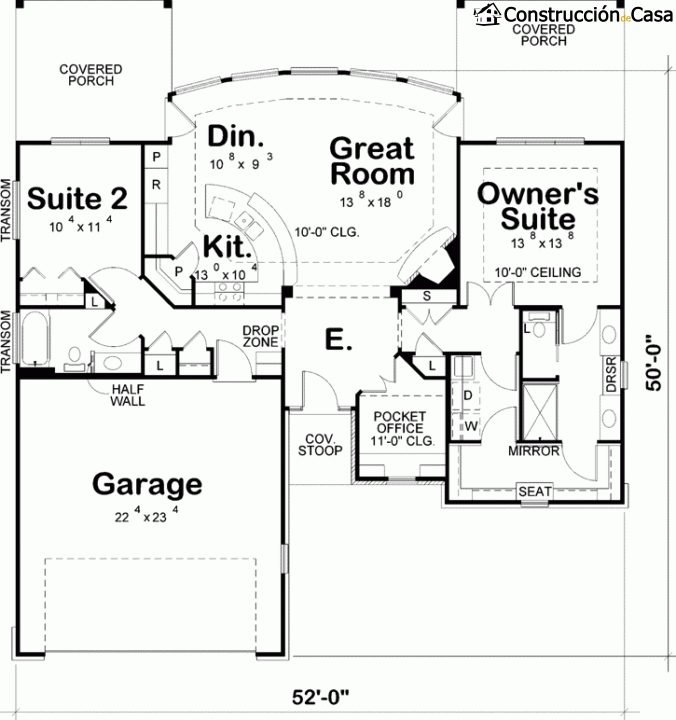 Plano 3 - Plano para casa con 2 habitaciones